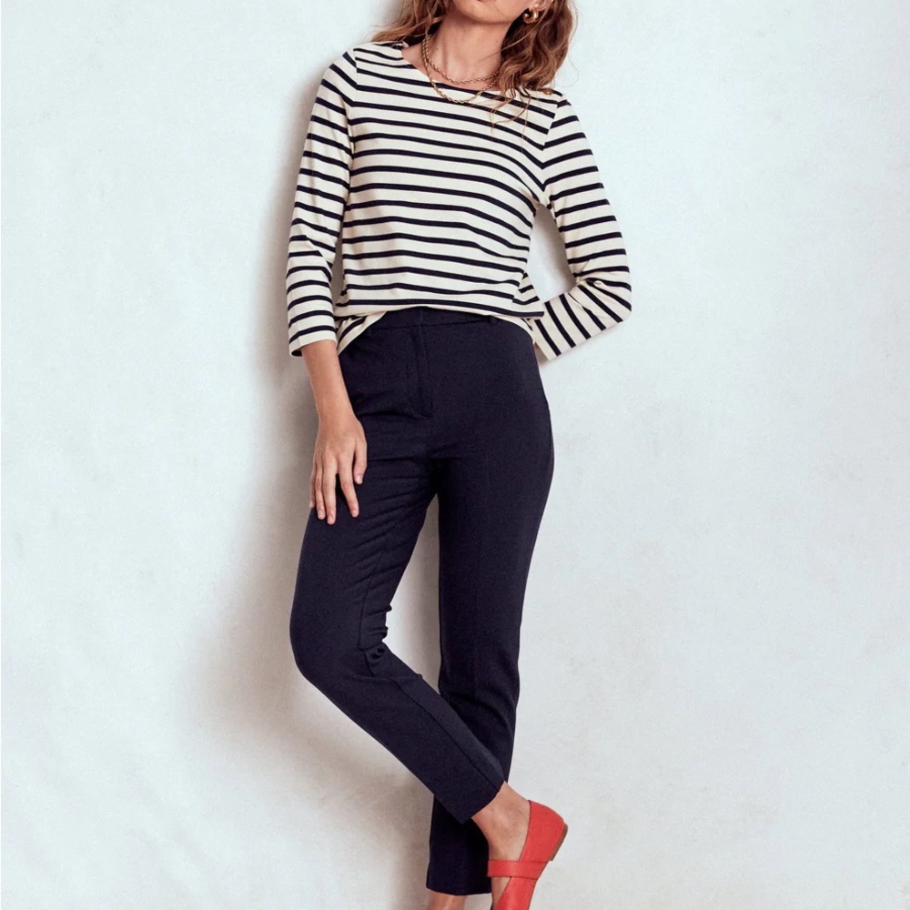 Boden Highgate Ponte Pants/ Trousers, 12 Long (Tall) Like New, Color Navy